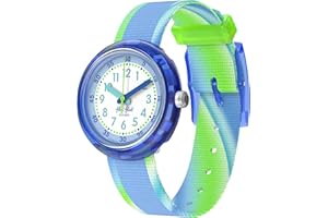 Flik Flak Unisex Watch Casual Blue Bio-sourced Water Resistant Quartz Flip it Blue!
