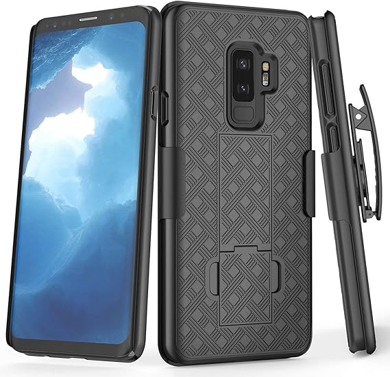 Amazon Com Galaxy Wireless For Samsung Galaxy S9 Plus Case Galaxy S9 Plus Swivel Slim Belt Clip Holster Armor Protective Case Defender Cover For Galaxy S9 Plus S9 Holster Shell Combo Black