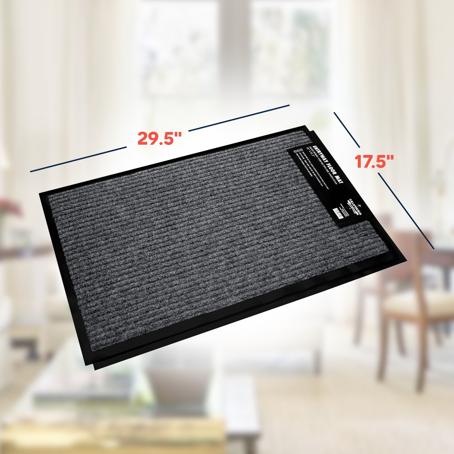 2Pack Indoor Outdoor Floor Mats for Entryway, 17" x 29.5" Outdoor