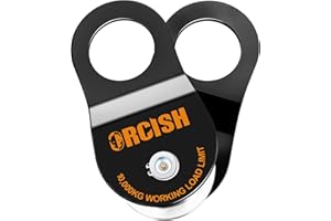 ORCISH 10 Ton Snatch Block, 22,000 LBS Capacity Block and Tackle Pulley System, Pulleys for Rope, Winch Hook Accessories, Heavy Duty Offroad Recovery Accessory for Truck, Tractor, ATV & UTV