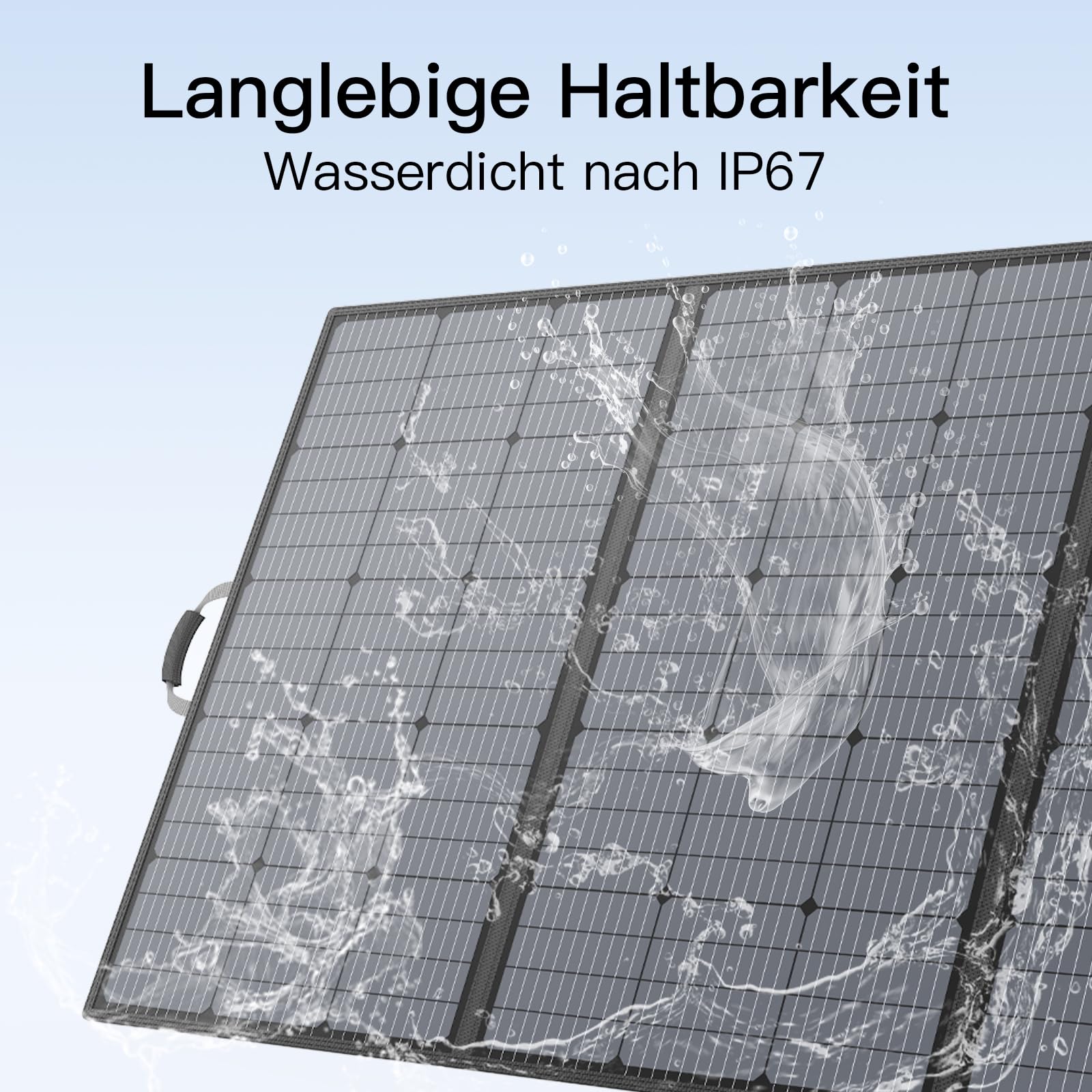 MHPOWOS 400W Tragbare Solarpanel, Faltbare Solarmodul Kit komplett mit einem verstellbaren Kickstand, Wasserdicht IP67 für Outdoor Camping Portable Power Station Wohnmobil RV Garten Balkon 5
