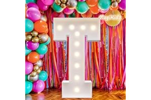 MAGIKIDZ Marquee Letter, 3FT Marquee Light up Letters,LED Light Up Letter T-DIY Party Decorations, Elevate Your Events with Marquee Letters 3 feet Tall, Perfect for Party, Birthday, Baby Shower