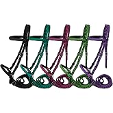 Braided Nylon Bitless Bridle w/Reins