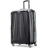 Samsonite Centric 2 Hardside Expandable Luggage with Spinner Wheels, Black, Checked-Large 28-Inch