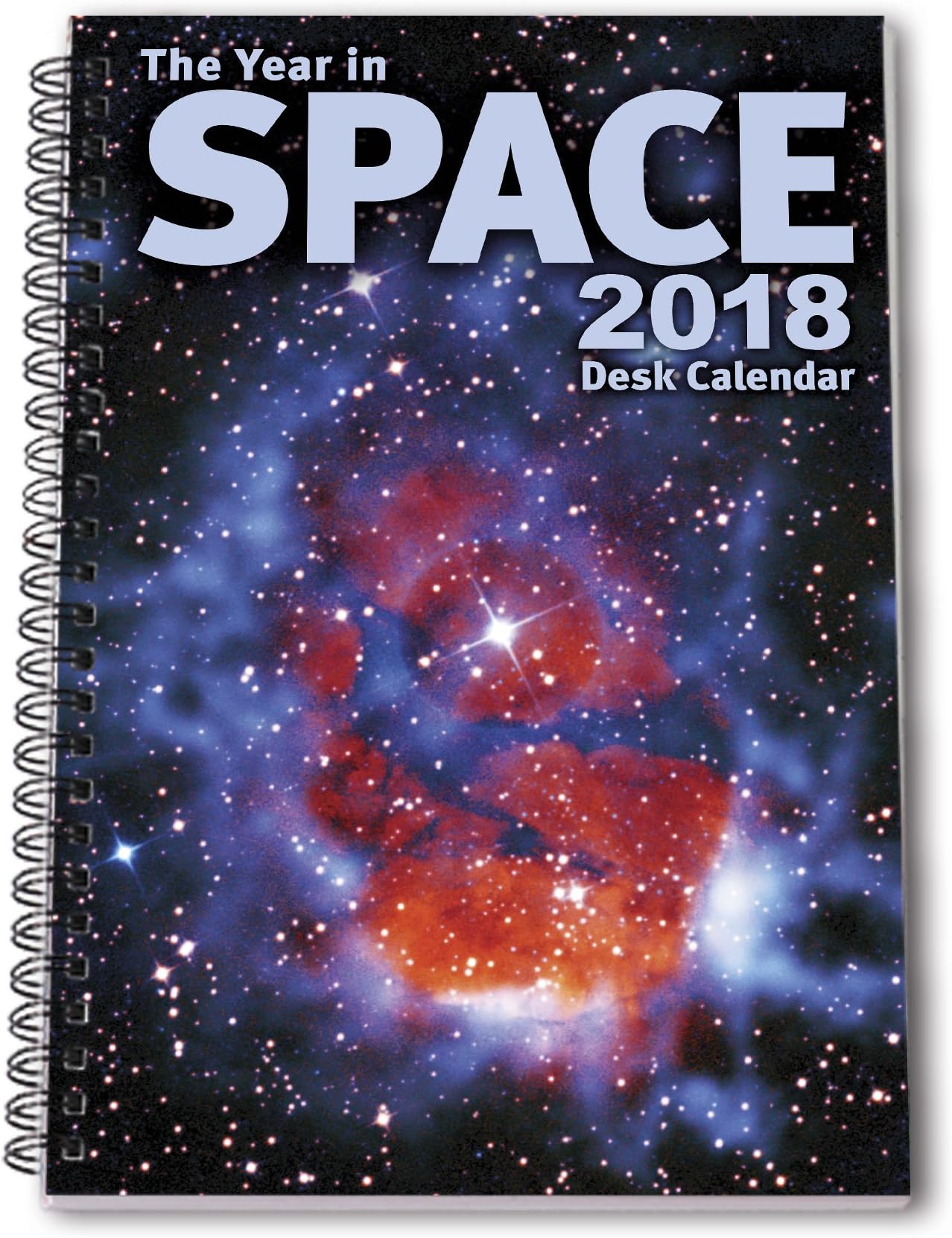 MOSAJIE The Year in Space 2018 Desk Calendar, Spiral Bound 6" x 9", 136 Pages, 53 Weekly Astronomy and Space Exploration Images, Daily Moon Phases, Space History, Sky Events, Planning Calendars