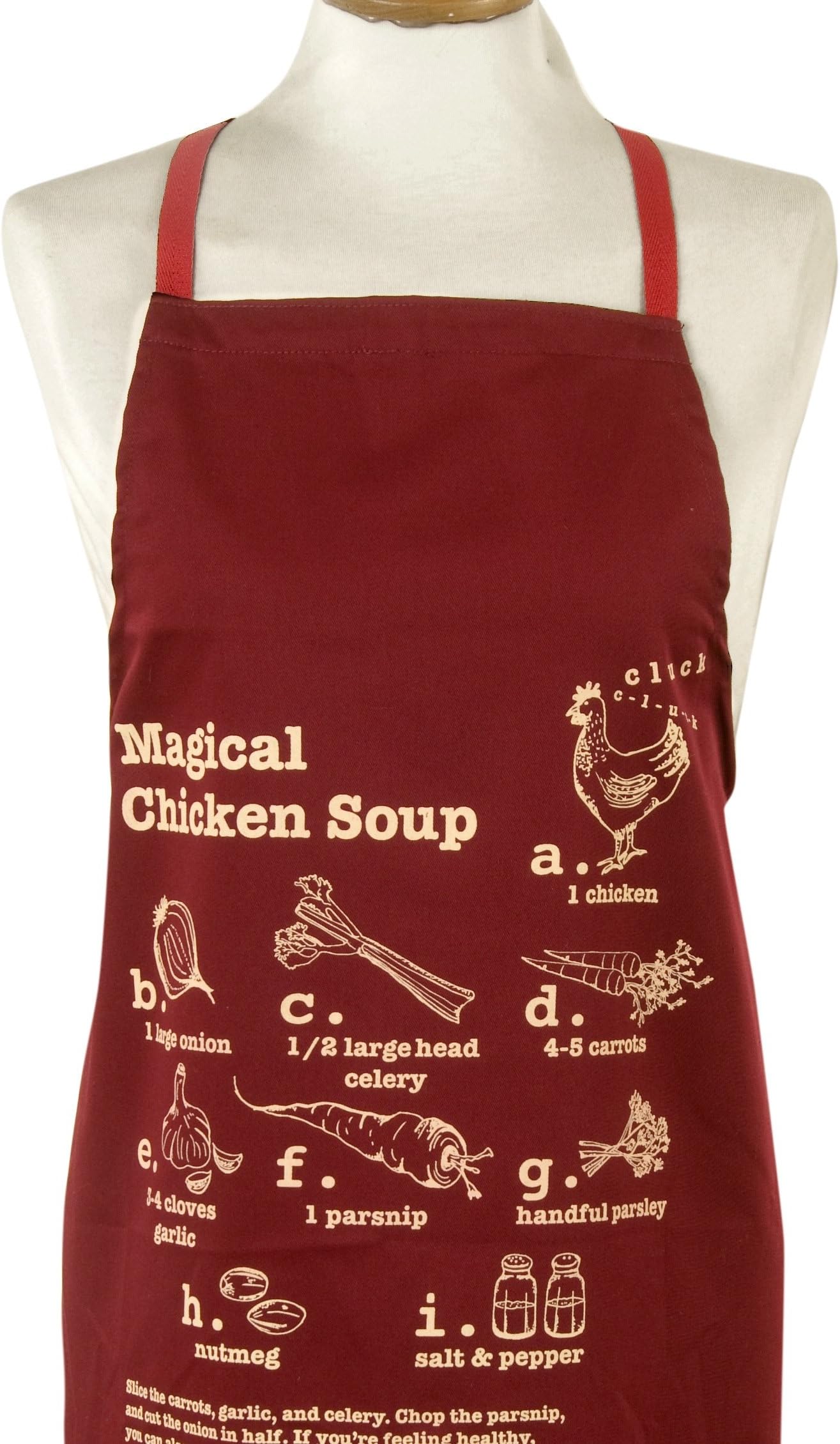 Barbara Shaw Gifts Israeli gifts cool Gifts Kosher Apron. Hostess Gift Magical Chicken Soup Recipe) Apron , Mom Apron Made in Jerusalem
