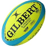 World Rugby Shop X Gilbert G-TR4000 Rugby Ball - Adult and Youth Sizes 3, 4, and 5 - Hand Stitched - 3 Ply Construction