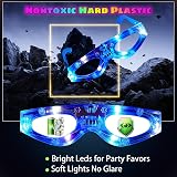Mikulala 12Pcs Light Up Glasses Kids Party Glow Glasses Holiday Birthday view 4