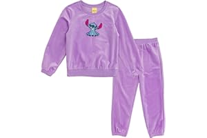 Disney Junior Lightweight Ribbed Velour Sweatshirt and Jogger Pants Outfit Set Infant to Big Kid Sizes (12 Months - 14-16)