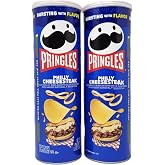Pringles Potato Crisps Naturally Flavored Chips 5.5oz Can, Pack of 2 (Philly Cheesesteak)