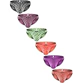 iKingsky Men's Colorful Big Pouch Bikini Underwear Sexy Low Rise Bluge Men Briefs