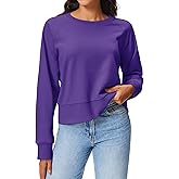 Stelle Cropped Sweatshirts for Women Cotton Raglan Sleeve Crop Tops Crewneck Pullover Sweat Shirts