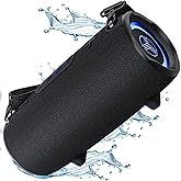 TREBLAB HD-Max - Big Loud Bluetooth Speaker-60W,20H Battery, Powerbank, TWS,IPX6 Waterproof|Loud Portable Speaker with Deep Bass|Wireless Outdoor Speakers w/Type-C Connector & Carrying Strap(Renewed)