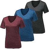 BALENNZ Workout Shirts for Women, Moisture Wicking Quick Dry Active Athletic Women's Gym Performance T Shirts