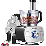 Decen 12 Cup Food Processor, Variable Speed Food Processor with Dough Blade, Vegetable Chopper for Slicing, Shredding, Mincin