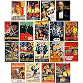 18 PCS Vintage Movie Posters for Theater Room Wall Decor, Retro Posters for Room Aesthetic 90s, Film Room Decor Posters Unfra