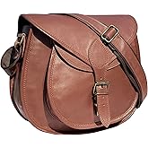 RUSTIC TOWN Leather Crossbody Satchel Bag Vintage Purses Handbags for Women