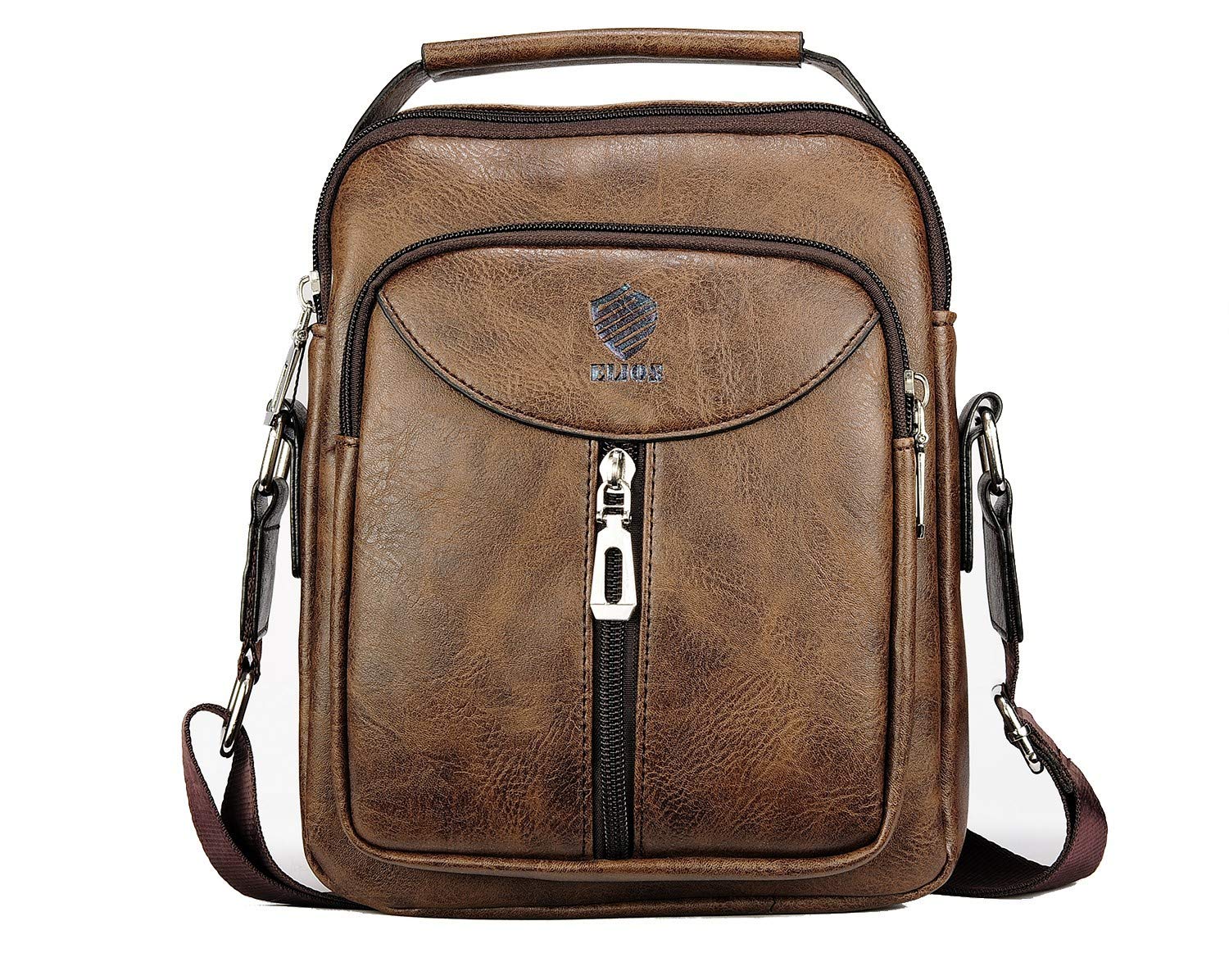 Buy Elios Coffee Front Zipper Stylish Pu Leather Large Capacity