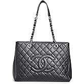 CHANEL Women's Pre-Loved Grand Shopping Tote, Caviar