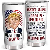 Mocosweeties Gifts for Wife from Husband - Wedding Anniversary for Women, Birthday, Christmas, Valentines Day, Mothers Day Gifts for Her - Wife Gift Ideas - 20 Oz Stainless Steel White Tumbler
