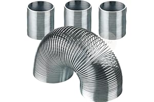 Kicko Rainbow Metal Coil Spring Walking Toys - 4 Pack - Perfect Novelty Prize and Party Favor for Kids, Teens, and Adults - Classroom, Game and Travel Activity Toy - Slinky Toys for Kids