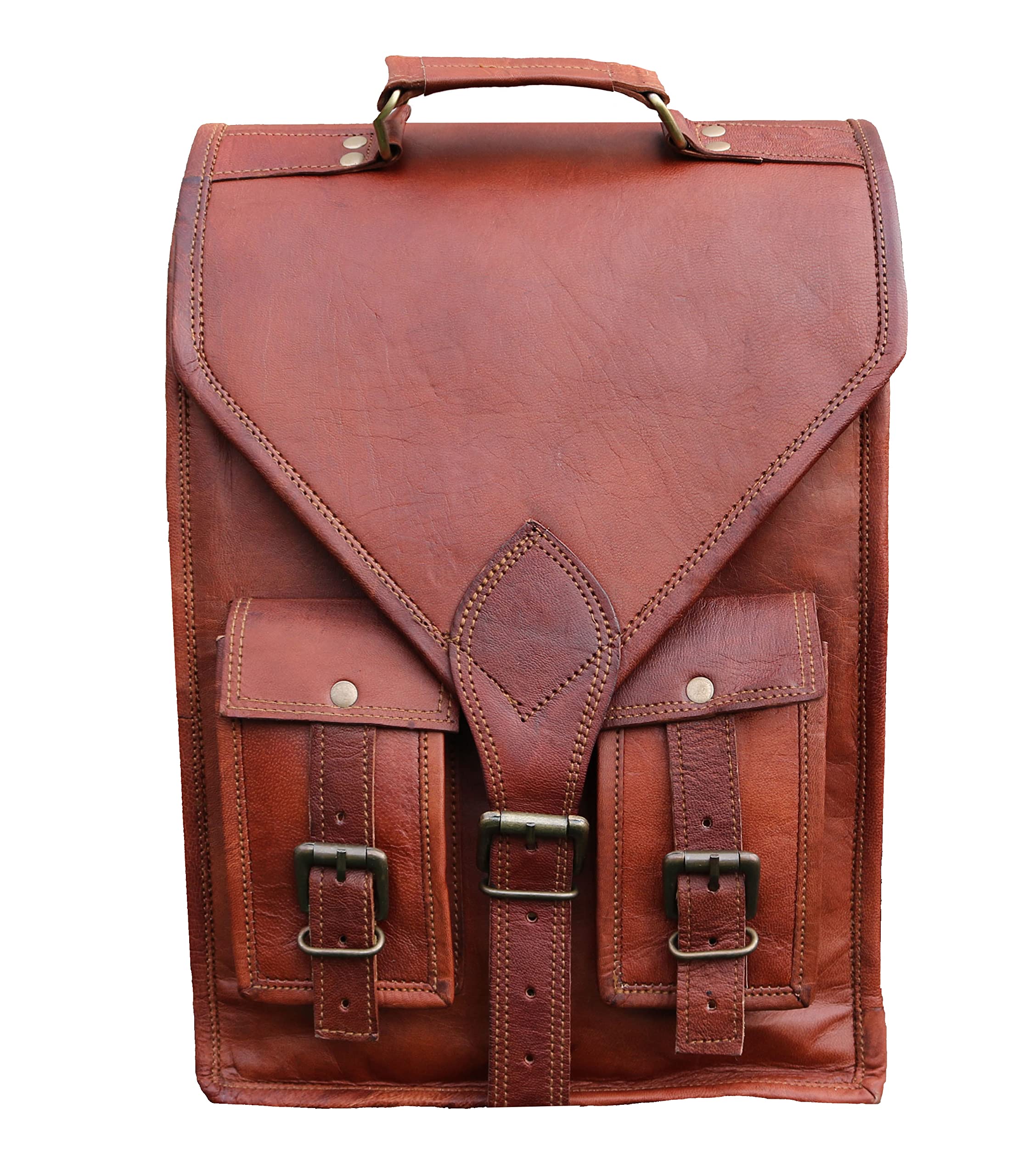 Jaald Convertible Leather Laptop Bag Backpack Messenger Bag Office Briefcase