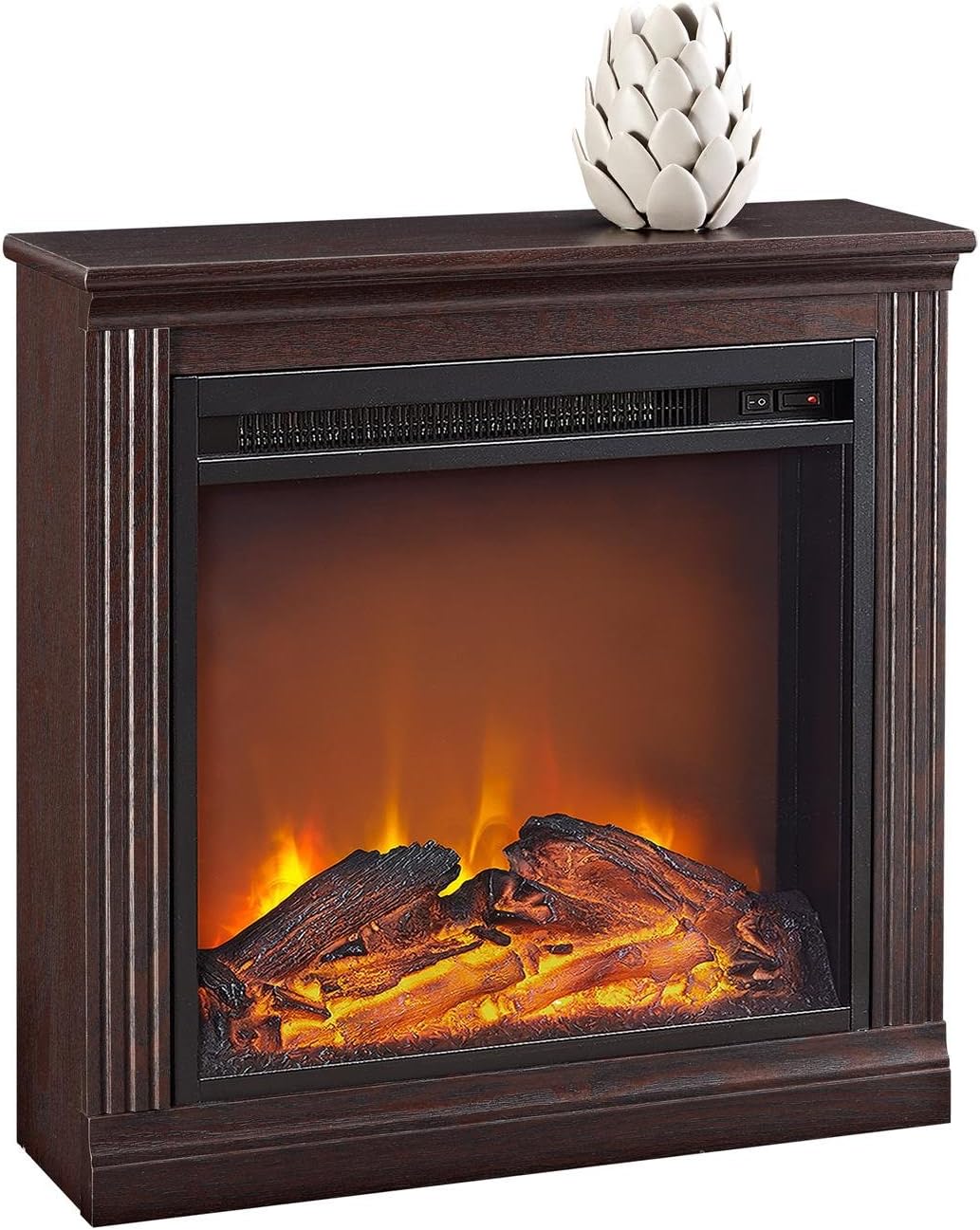 in wall fireplace electric on Amazon Com Ameriwood Home Bruxton Electric Fireplace Cherry Furniture Decor