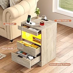 Gadroad LED Nightstand with Charging