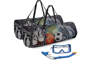 Kacctyen Large Mesh Dive Bag 37 x 15 x 15 Inches Scuba Gear Bags for Diving, Snorkeling, Travel, Beach, Sports Storage with Pocket