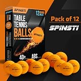 SPINSTI Table Tennis Balls 12 Pack 3 Star 40+ Orange ABS Celluloid Free view 2