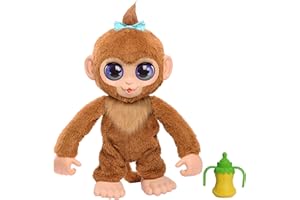 FurReal Peanut The Playful Monkey Interactive Toy, 15-inch Realistic Plush, Kids Toys for Ages 4 Up by Just Play