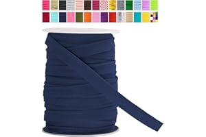 Mandala Crafts Navy Blue Maxi Piping Bias Tape with Welting Cord - 1/2 Inch Upholstery Piping Trim for Sewing, Cushions, Slipcovers, and DIY Decor - 55 Yards Lip Cord Trim