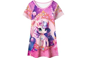 LQSZ Girls Nightgown Casual Dress Sleepwear 3-10 Years Pajamas Nightgowns for Little Girls