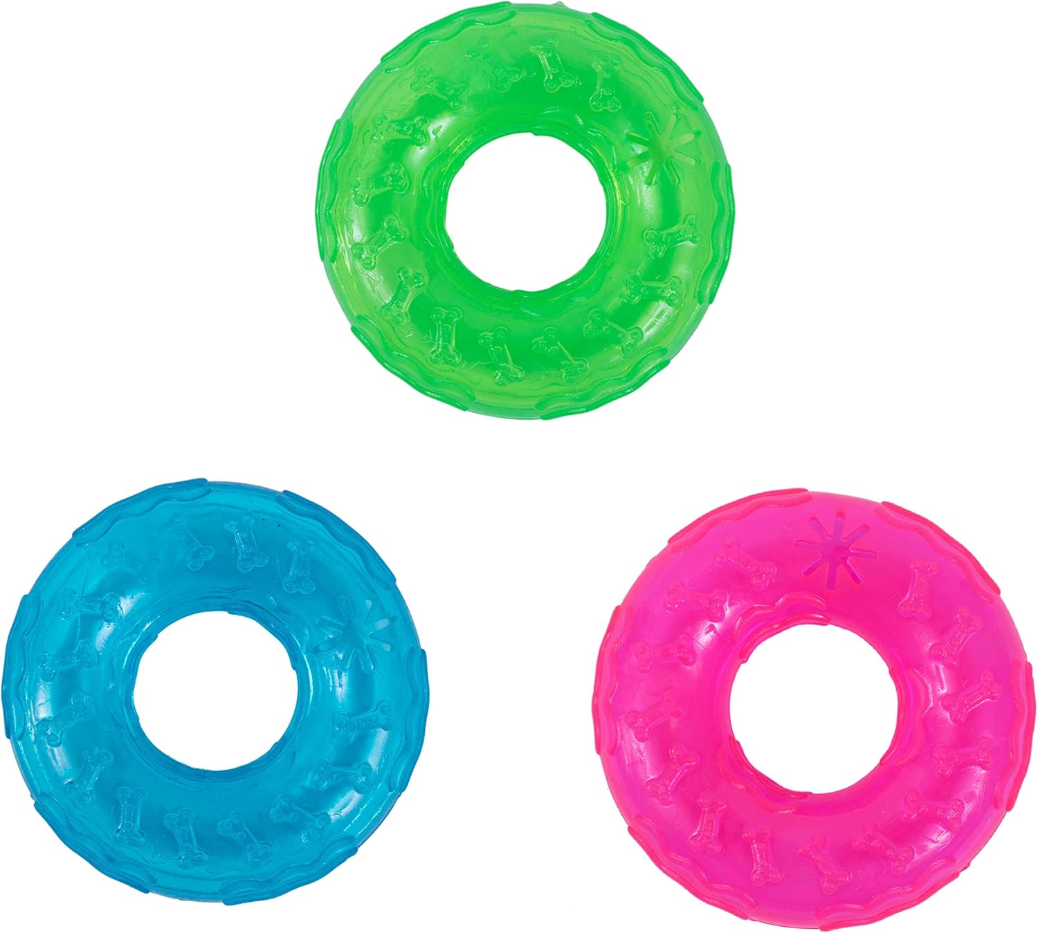 Petface (Toyz by Petface) Play Ring Dog Toy, Blue/Green/Pink (One Colour Supplied at Random), Play Rings, Small
