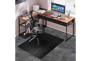 FURKIT Large Office Chair Mat for Carpet, 36"x 48" Anti-Slip Waterproof Desk Chair Mat for Rolling Chairs, Heavy Duty Vinyl Computer Floor Protector, Easy Glide Floor Mat for Work, Home Office, Gaming