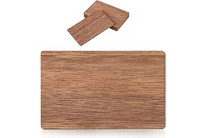 Fukaisu 10pcs Walnut Wood NFC Cards NTAG215, Engraving Blank Rewritable Programmable NFC Tags for Digital Networking Business