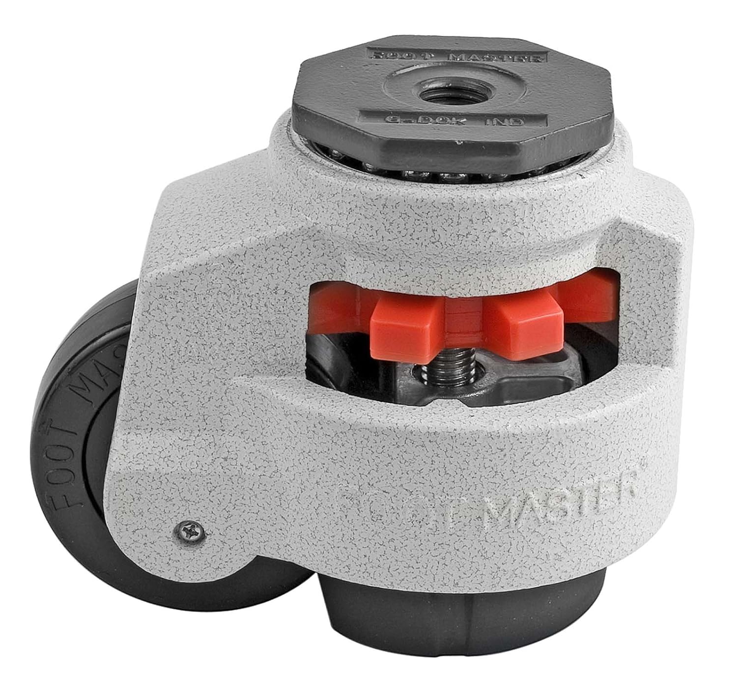 FOOTMASTER GD100S Nylon Wheel and NBR Pad Leveling Caster, 1650 lbs