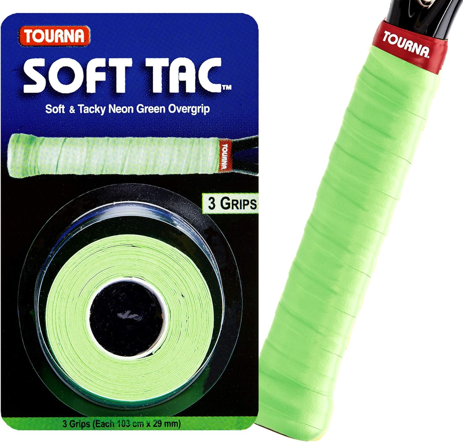 Tourna Soft Tac Overgrip Wrap, Neon Yellow : Sports & Outdoors