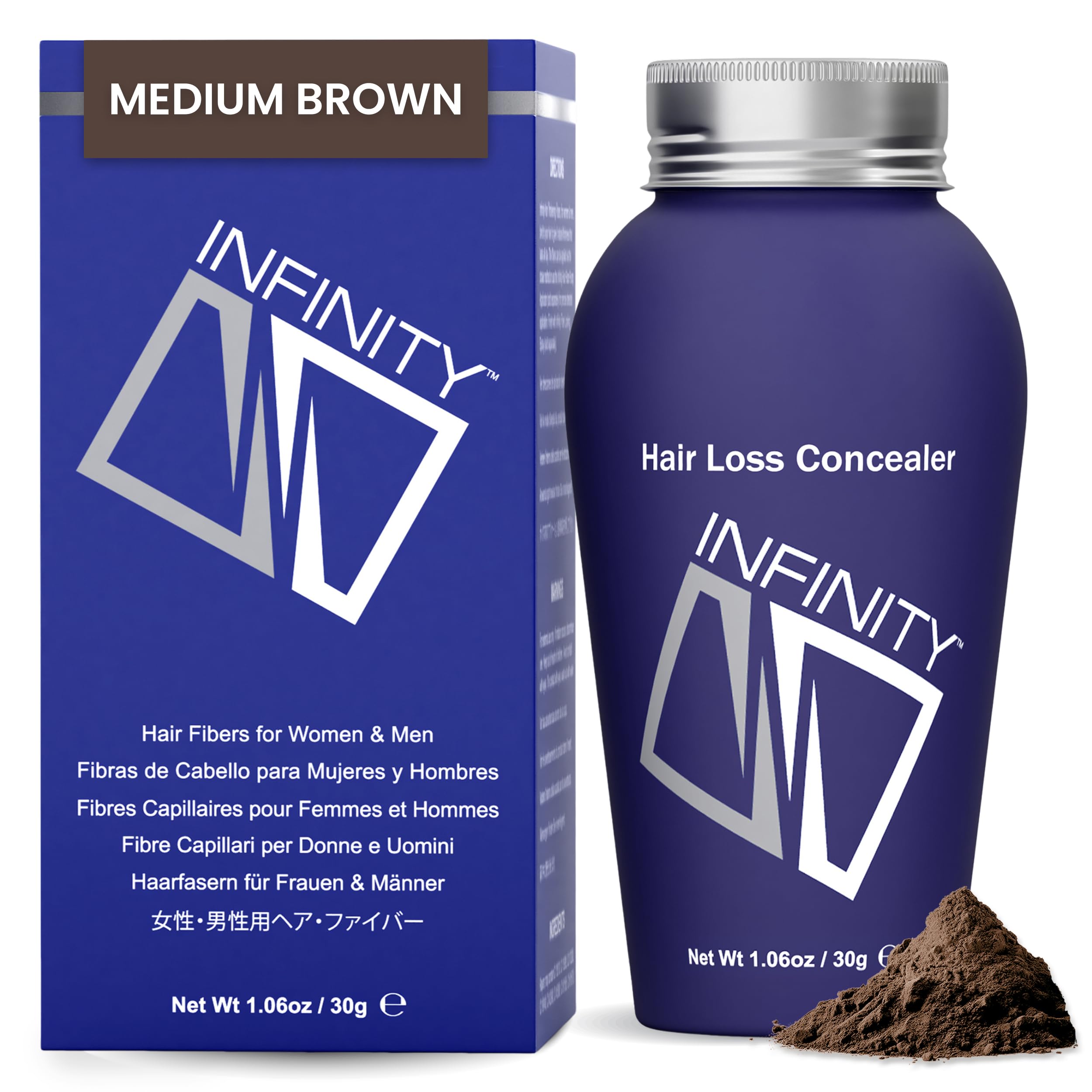 infinity Hair Fibres 30g, Medium Brown