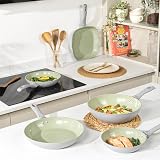 Salter Earth 20cm Frying Pan Ceramic Non-Stick Induction Green view 3