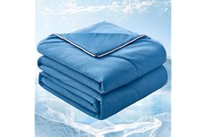 VK·LIVING Cooling Comforter King Size, Double Sided Cooling Comforter Q-Max>0.5 for Hot Sleepers to Keep Cool, Washable Cooling Comforter，Smooth, Breathable, Soft and Comfortable Cooling Comforter