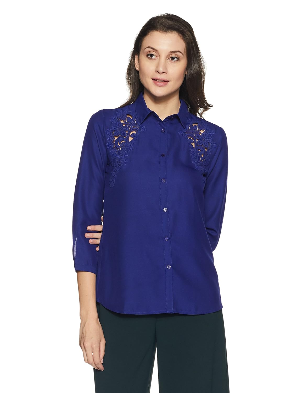 van heusen women's regular fit modal shirt