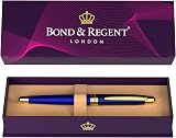 Bond & Regent Royal Blue 24 Karat Gold Rollerball Pen Certified Luxury Grade