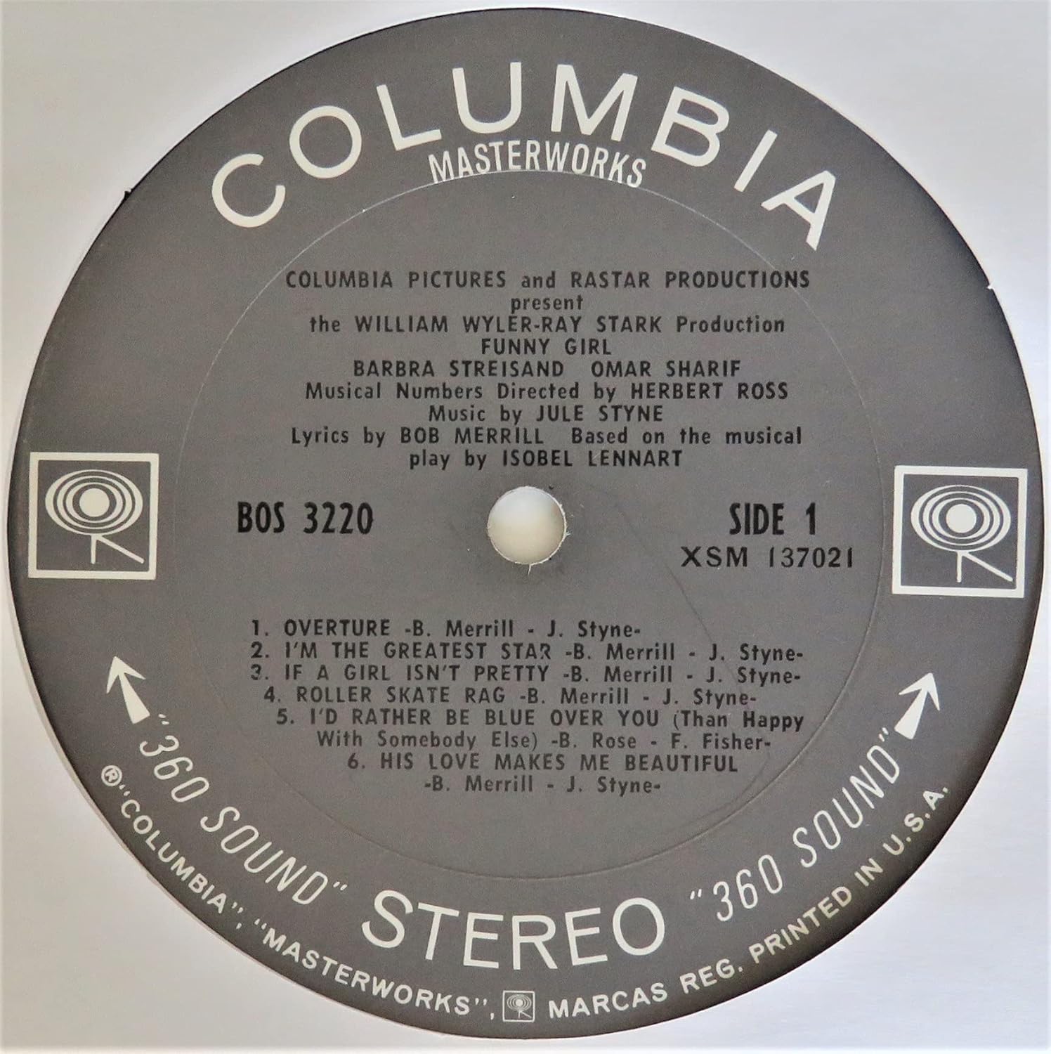 Barbra Streisand Omar Sharif Jule Styne Bob Merrill Funny Girl Original Sound Track Recording Lp Amazon Com Music