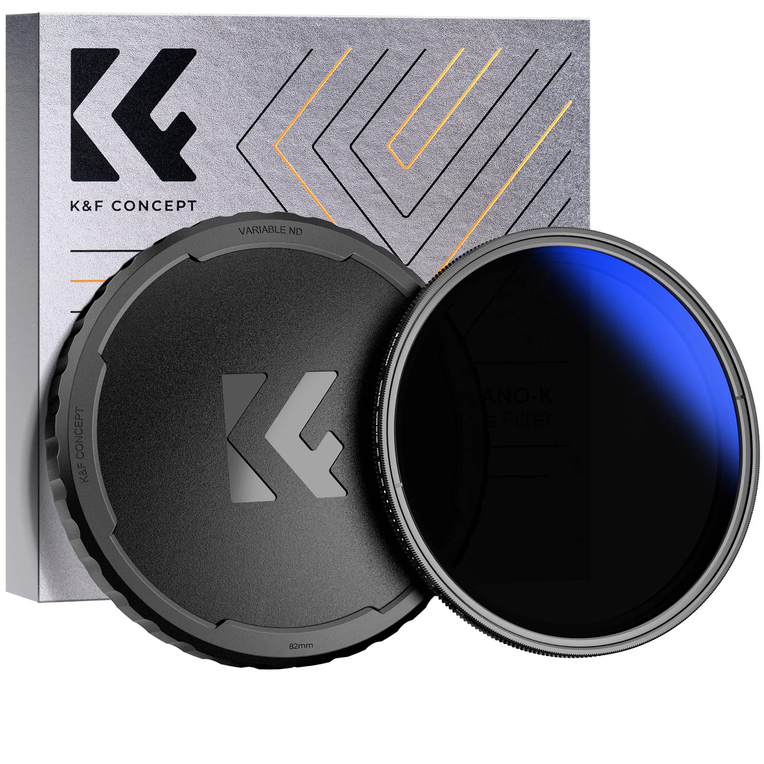 K&F CONCEPT 77mm Variable ND2-ND400 Filter+ Cap, Adjustable Neutral Density Lens Filter Multi Coated (Nano-K Series)