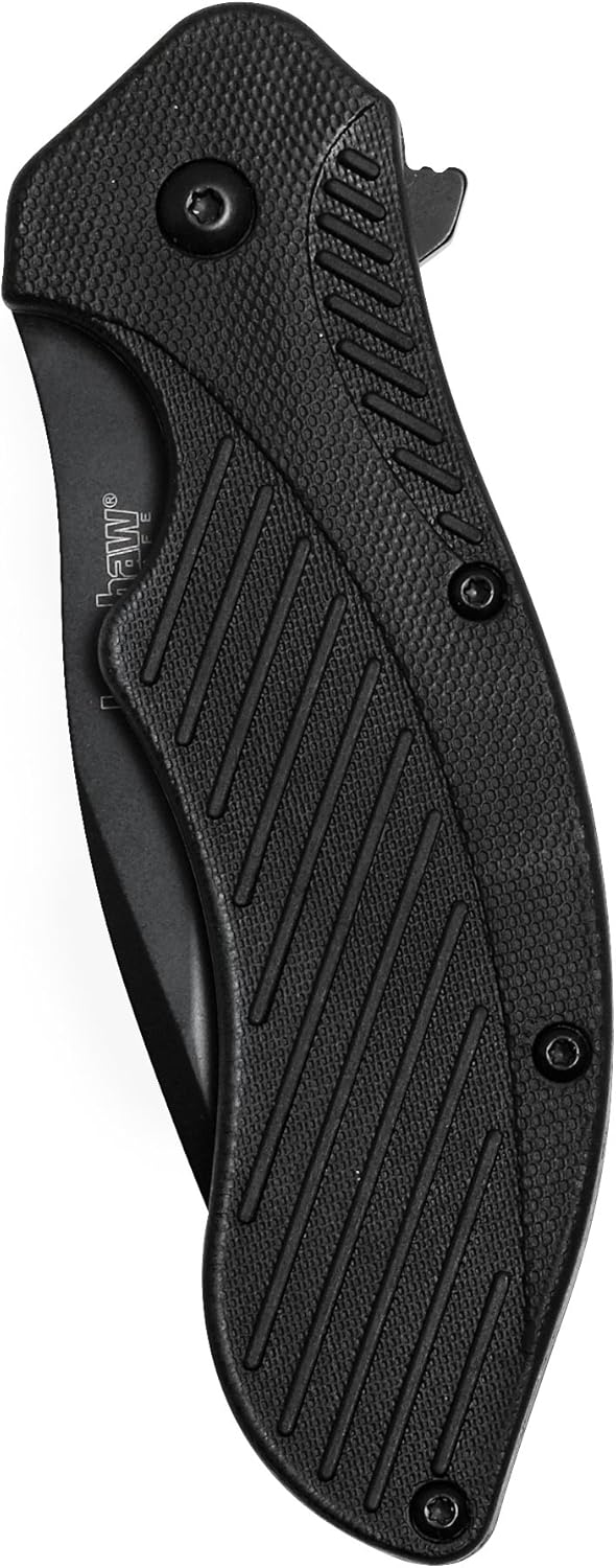 Kershaw Clash Pocket Knife, Black Serrated (1605CKTST); 3.1” Stainless Steel Blade with Black-Oxide Coating; Glass-Filled Nylon Handle with SpeedSafe Opening and Reversible Pocketclip; 4.3oz : Hunting Knives : Sports & Outdoors