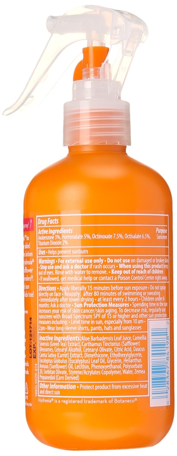 kiss my face sun spray natural sunscreen lotion with hydresia spf 50 sunblock