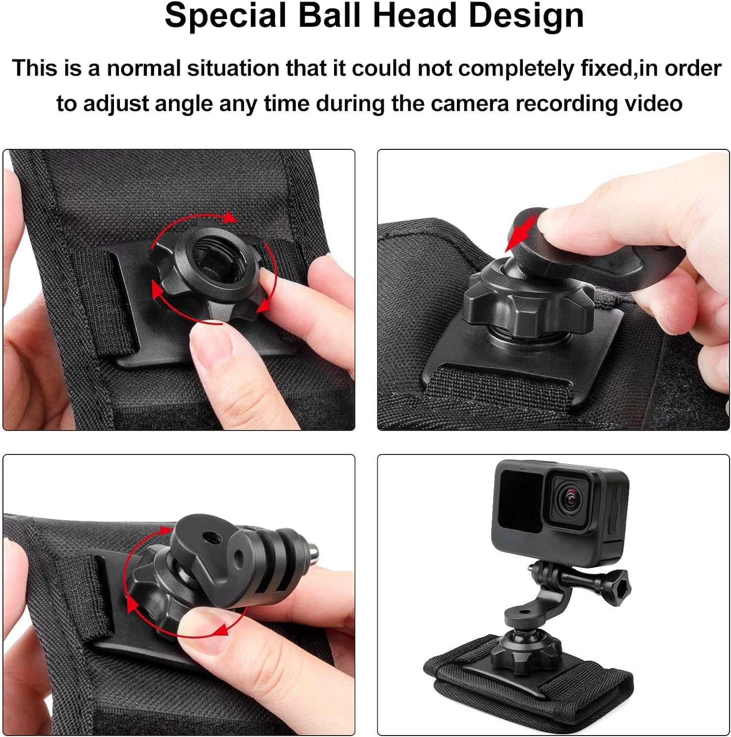 Taisioner Backpack Strap Shoulder Chest Mount Compatible with GoPro AKASO Insta360 OSMO Action Sport Camera for Climbing Walking on Foot Recording Accessories (Improved Version)