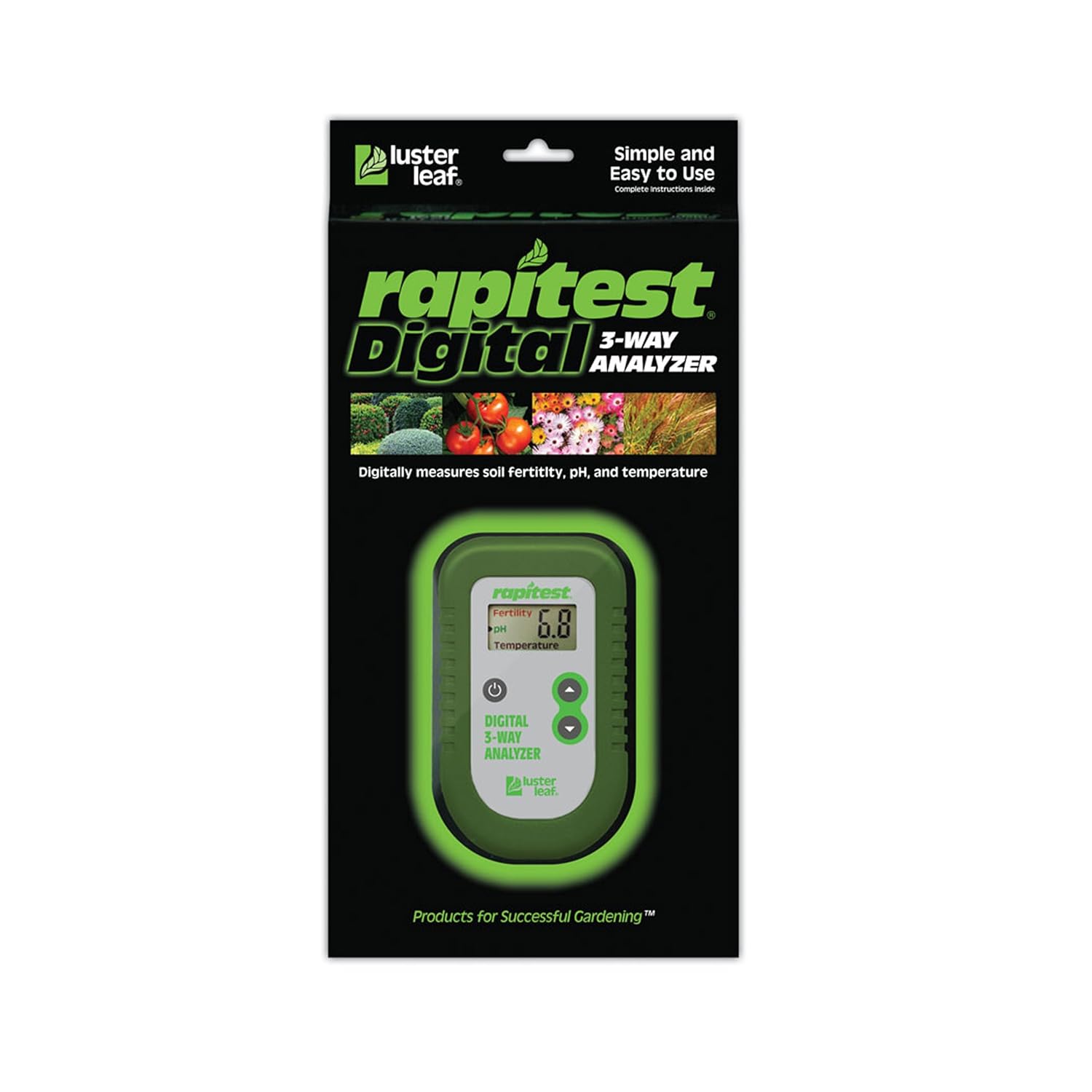 Luster Leaf 1835 Rapitest Dig 3W Analysis, 3-Way Digital Soil Analyzer