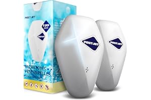 PESTJET New 2023 Ultrasonic Pest Repeller Plug in - 2 Pack – Outdoor/Indoor Electronic Pest Repellent - Get Rid of Rat Bat Mouse Squirrel Bug Bee Ant Spider Wasp Cockroach Fly Mosquito Rodent Termite Roach